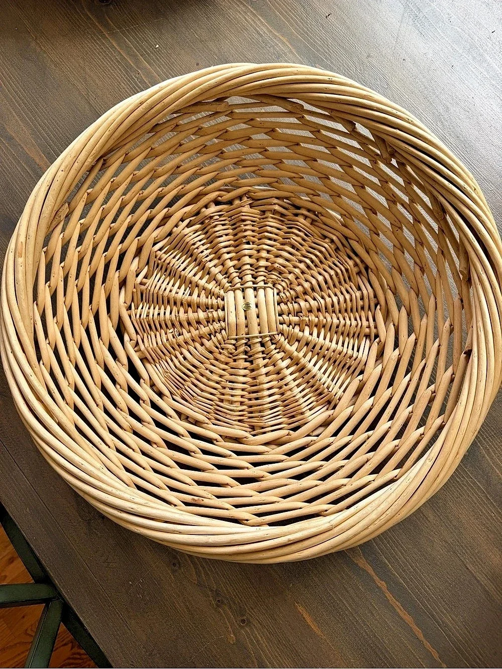 Woven Round Basket in Tan